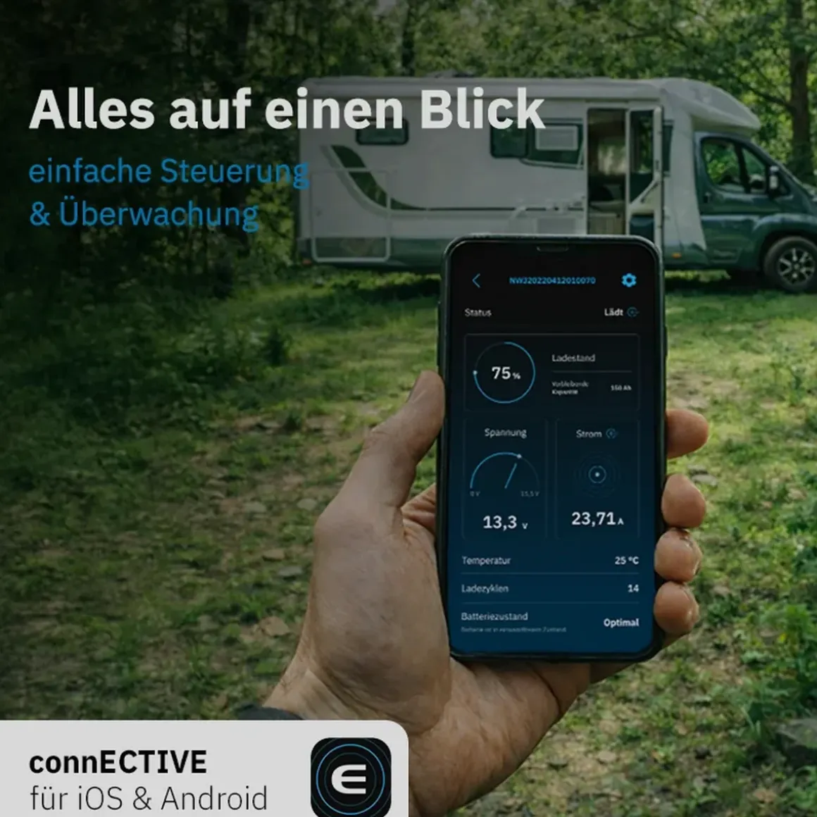 ECTIVE LC 100 LT 12V LiFePO4 Lithium Versorgungsbatterie 100 Ah