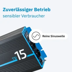ECTIVE TSI15 Sinus-Inverter 1500W/12V Sinus-Wechselrichter mit NVS
