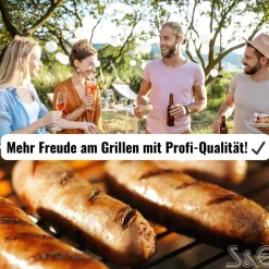 Edelstahl-Gastrobräter Grill 3-flammig  mit Rost-Set & Anschlusszubehör