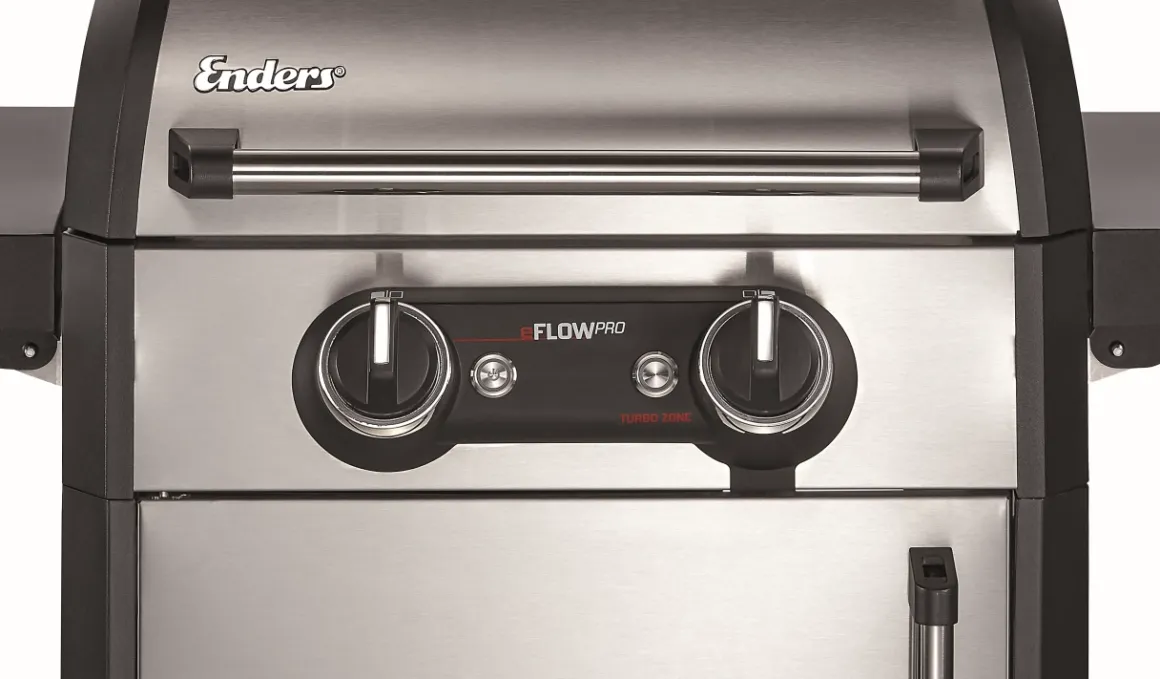 Enders eFlow Pro 2 Turbo Elektrogrill mit Turbo Zone, Switch Grid & Unterschrank