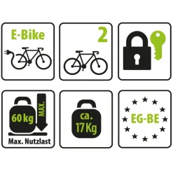 EUFAB ProBC2  Klappbarer Anhängerkupplungsträger für 2 Räder