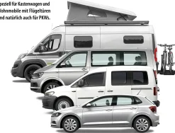 Eufab SD260 black ausziehbar 2 Räder für Wohnmobile und Kastenfahrzeuge mit Flügeltüren