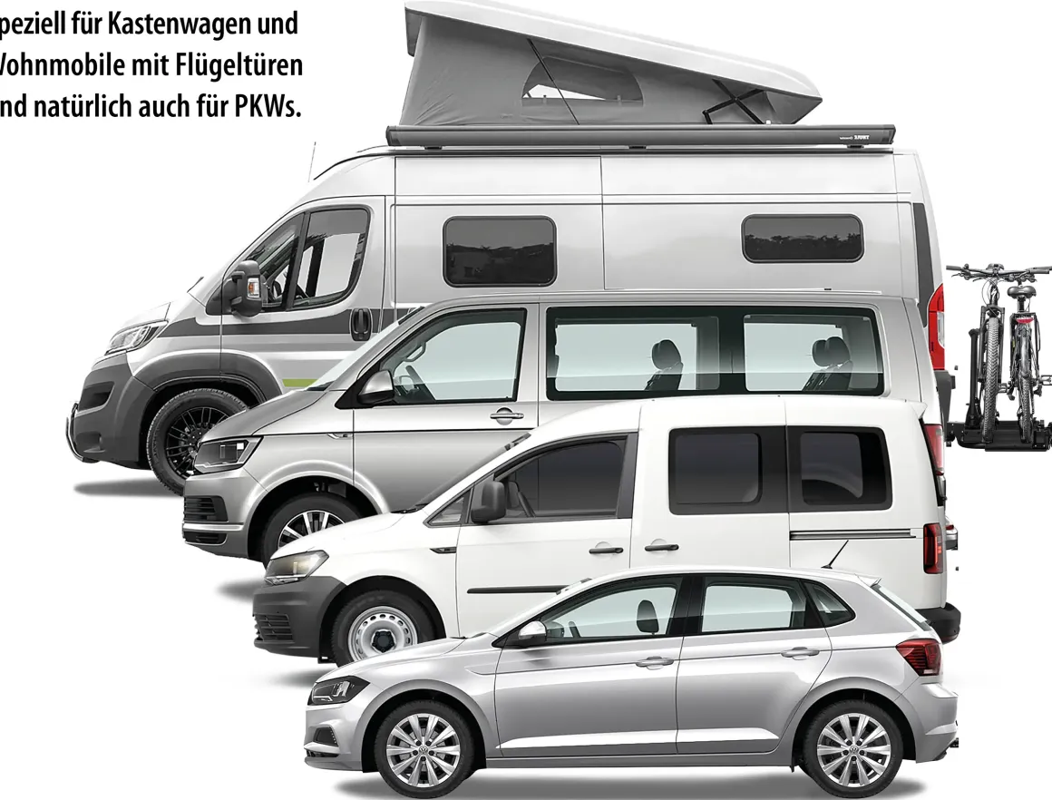 Eufab SD260 black ausziehbar 2 Räder für Wohnmobile und Kastenfahrzeuge mit Flügeltüren