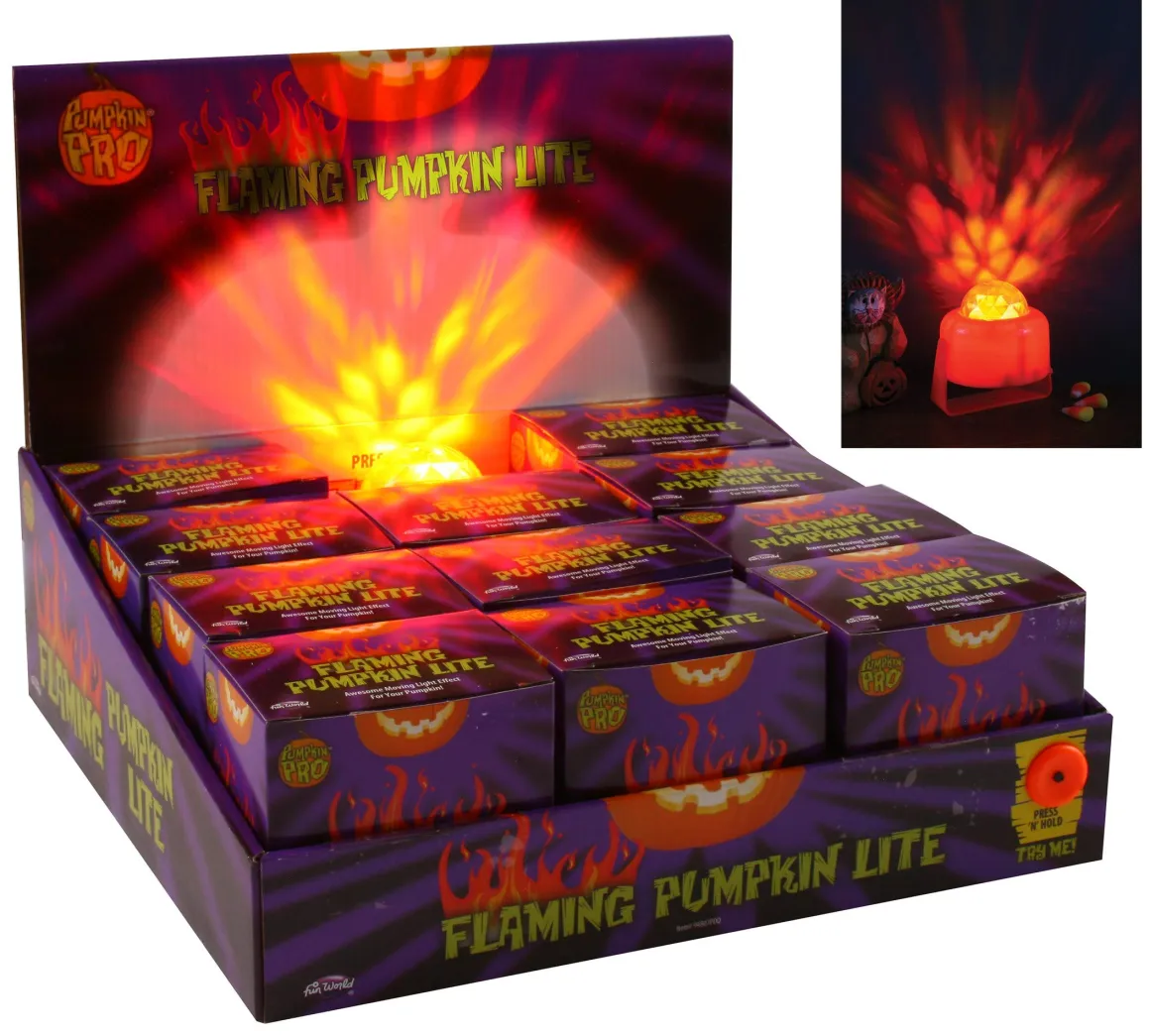 Flammendes LED Kürbislicht