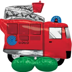 Folienballon: Air Loonz Feuerwehr 106 x 88 cm, nur mit Luft befüllen