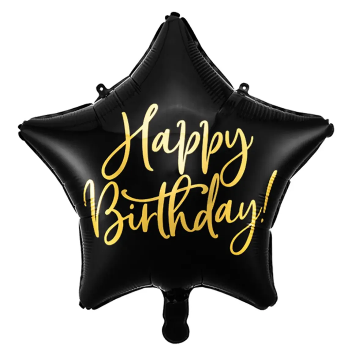 Folienballon: Birthday Star, schwarz Größe: 40 cm