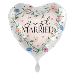 Folienballon: Just Married  Größe: 43 cm