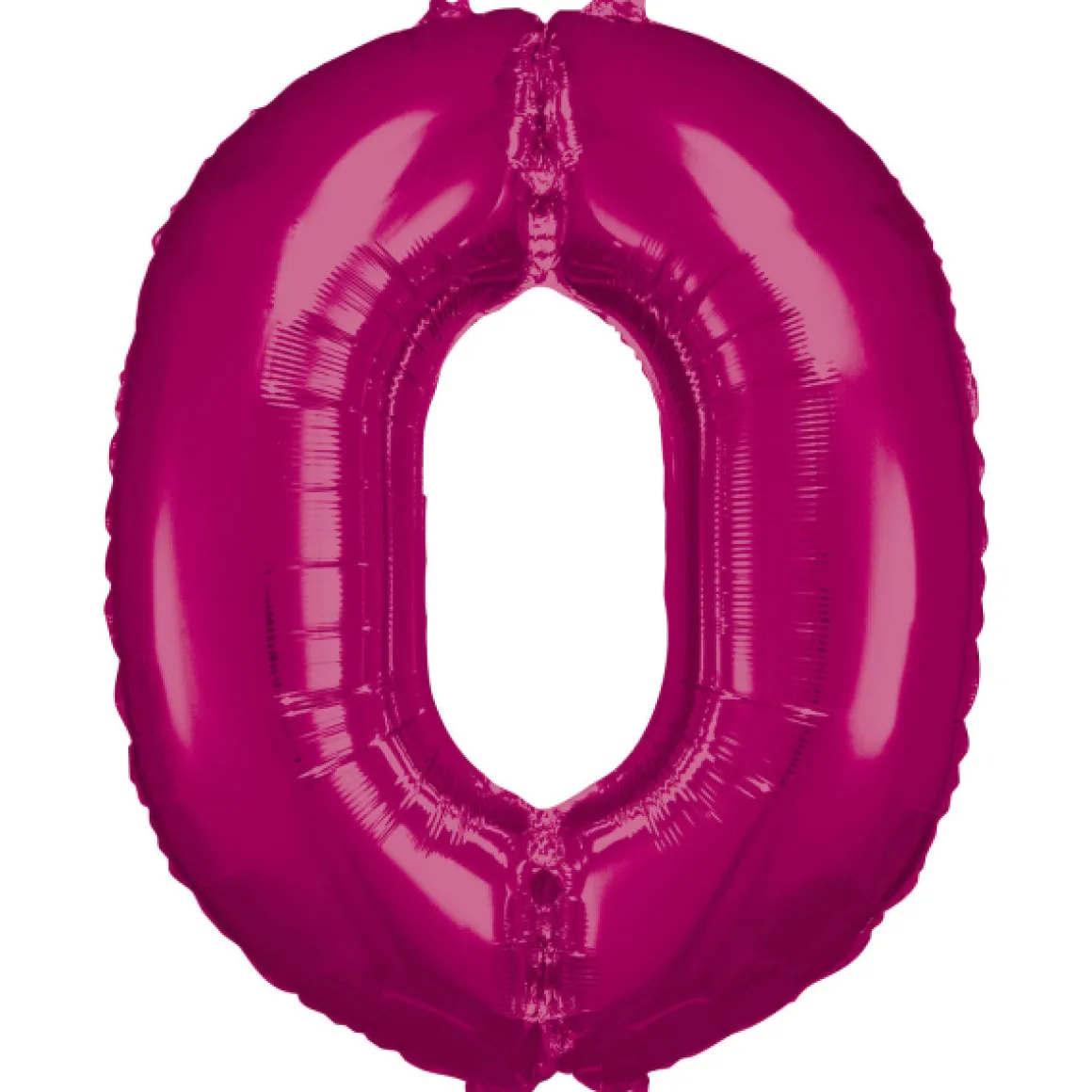 Folienballon: Zahl 0, Magenta