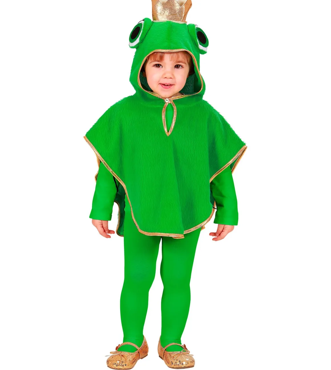 Frosch König Größe 110 Poncho mit Kapuze