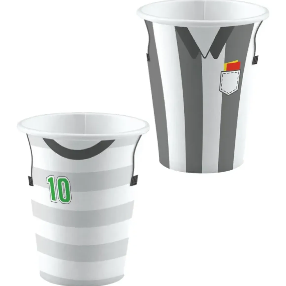 Fußball Becher, Pappe, 250ml 8 Stk.