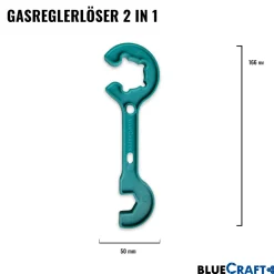 Gasreglerlöser für Gasflaschen 5-11 kg mit Magnet + Schlüssel 17mm für Überwurfmutter 1/4