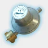 Gasregler 11-Stufen-Regler 25-50 mbar verstellbar   Propan Druckminderer 30