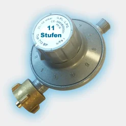 Gasregler 11-Stufen-Regler 25-50 mbar verstellbar Propan Druckminderer 30
