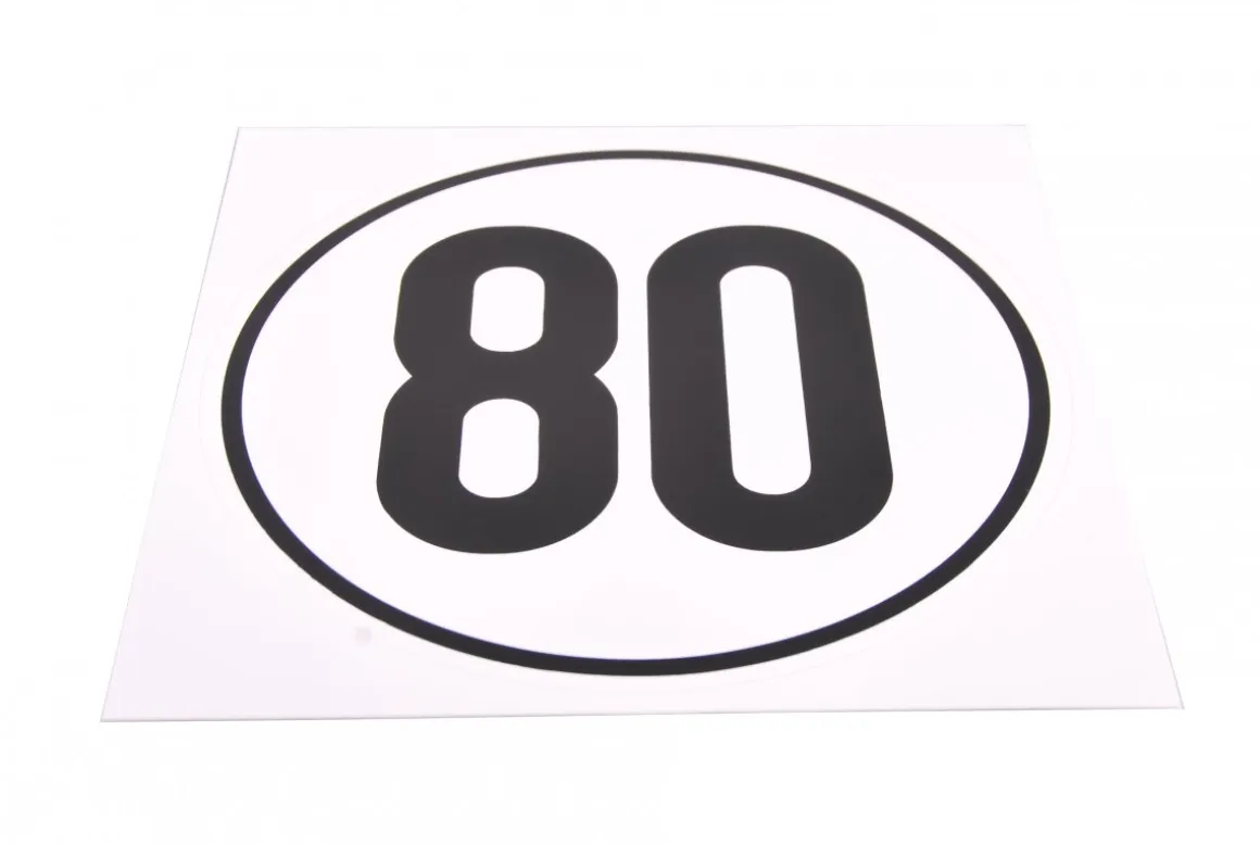 Geschwindigkeitsschild 80 km/h