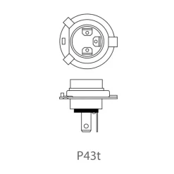 Glühlampe H4 12 Volt, 60/55 Watt, P43T