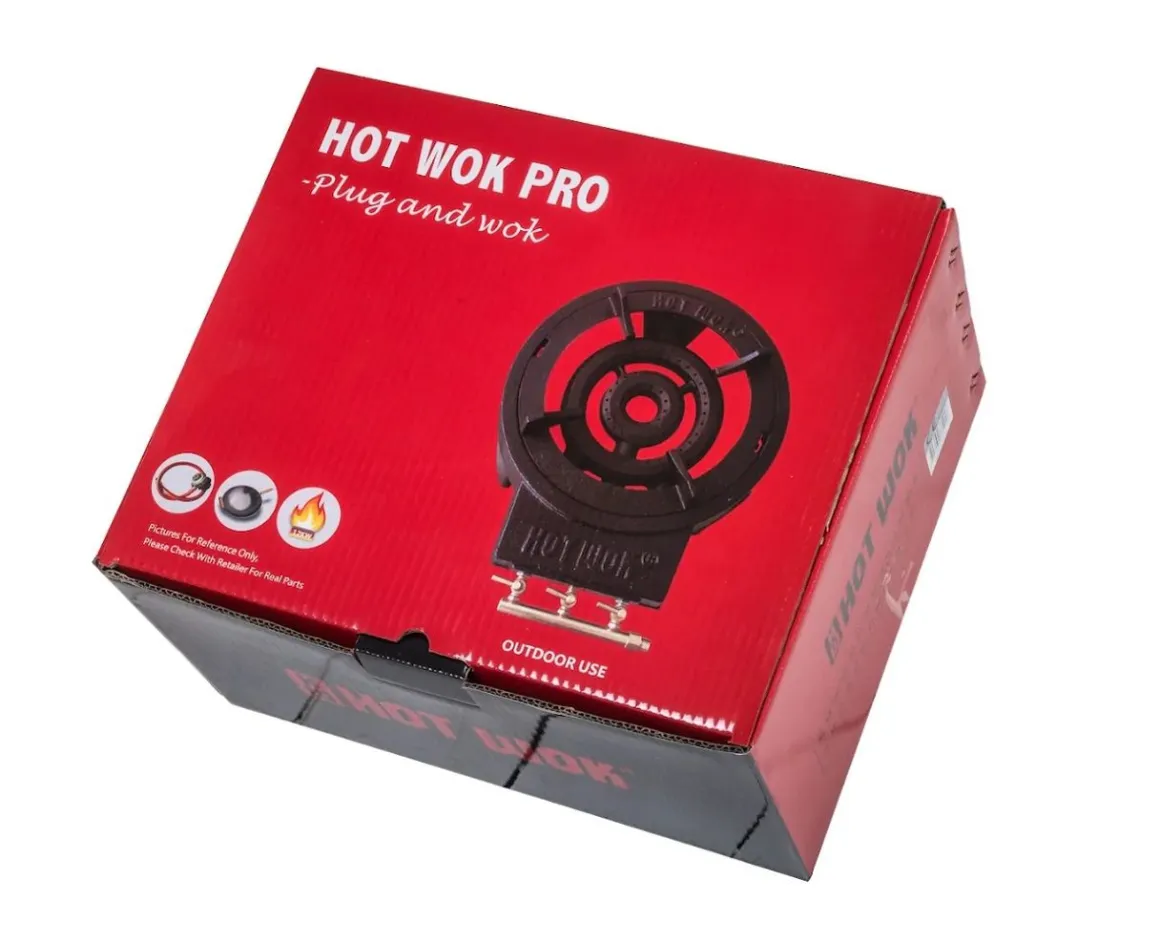 Hot Wok 12 kW Profi-Gasbrenner mit Wok, Schlauch und Regler