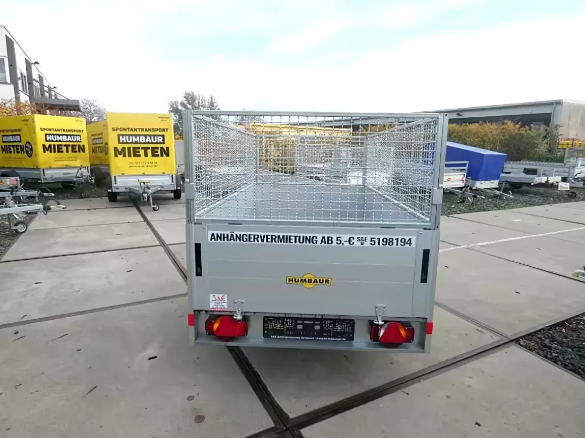 Humbaur HA132513 1.300 kg, LH 1.100 mm mit Gitteraufsatz
