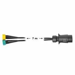 Kabelsatz-Zuleitung 7 m mit 7-poligem Stecker  2 x Bajonettanschluss,