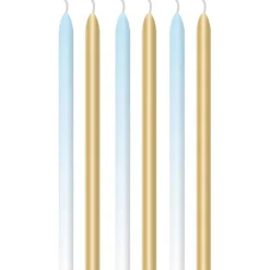 Kerzen: 1st Birthday Blue Ombre Kerzen  6 St.