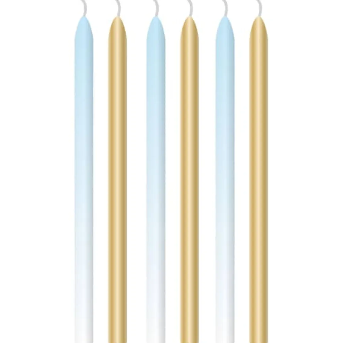 Kerzen: 1st Birthday Blue Ombre Kerzen 6 St.