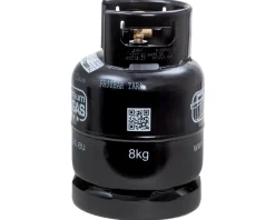 8 kg Premium BBQ Gas-Flasche mit Grill-Bürste & XXL Grill-Zange