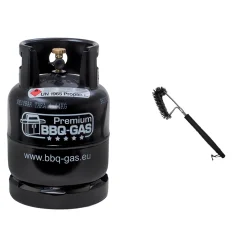 8 kg Premium BBQ Gas-Flasche mit Grillbürste aus Edelstahl