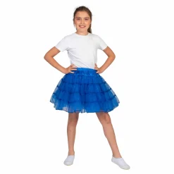 Kinder-Petticoat, blau mit Glitzer