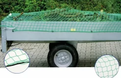 KINZO Anhängernetz 1,6x3,5m Ladungssicherungsnetz  mit elastischem Gummizug Maschenweite 45 mm