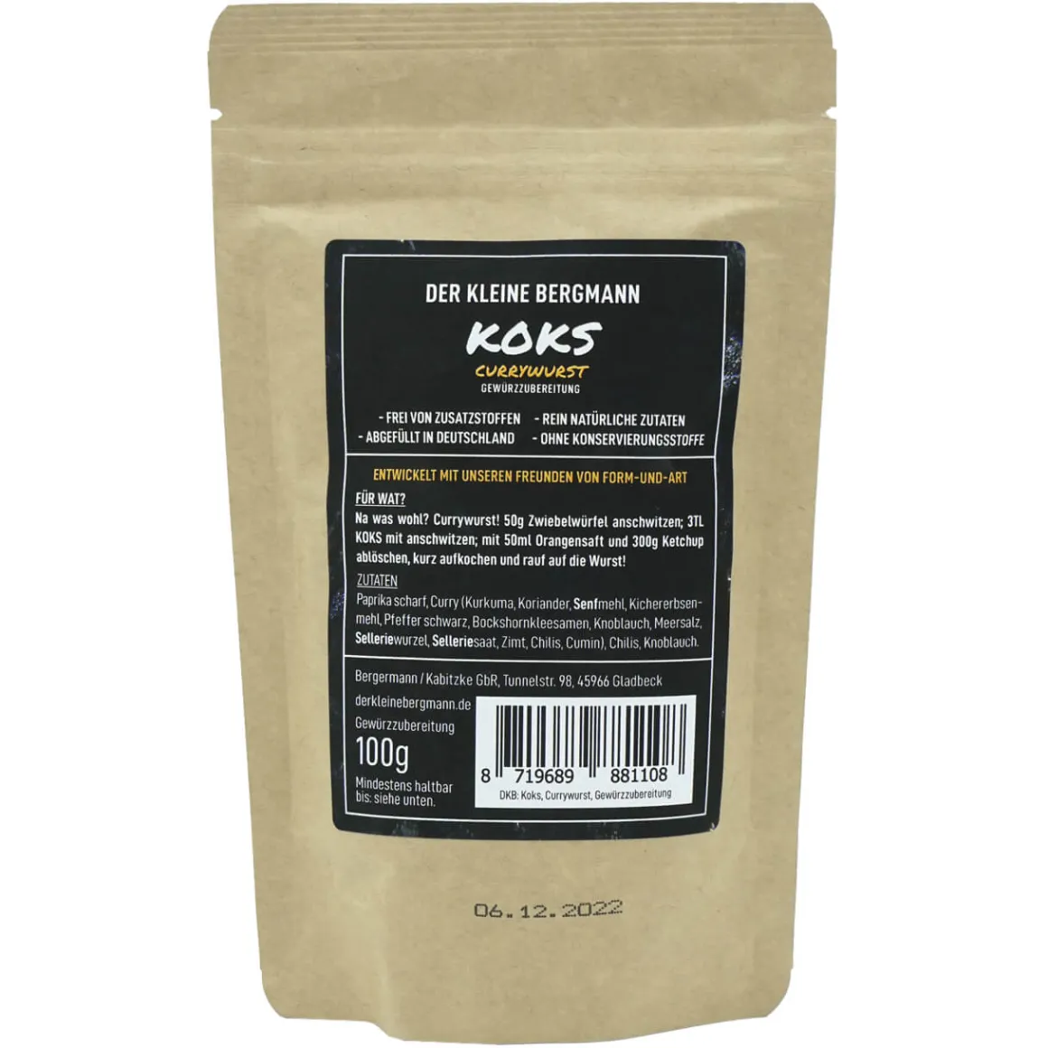 Koks Currywurstgewürz 100 g - Der kleine Bergmann