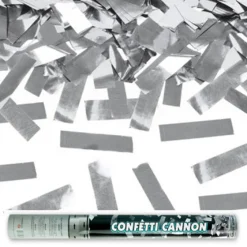 Konfettikanone: silber-metallic Konfetti