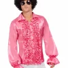 Kostüm: 60er Rüschenhemd, pink  , Größe L