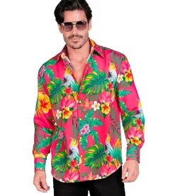 Kostüm:Party Fashion Hemd, Neon Copacabanamuster  Größe: L / XL