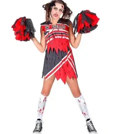 Kostüm: Zombie Cheerleader  Gr: M          Top , Rock , Pompom