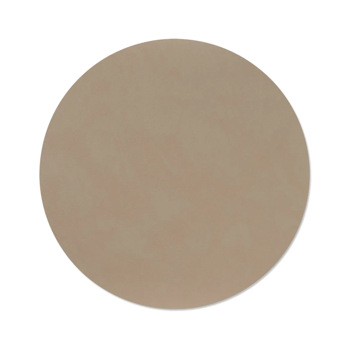 LIND DNA Tischset circle L Nupo Clay Brown Ø 38 cm recyceltes Leder