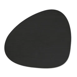 LIND DNA Tischset curve L Corduroy Black Ink  37x44 cm recyceltes Leder