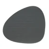 LIND DNA Tischset curve L Corduroy Anthracite  37x44 cm recyceltes Leder
