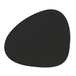 LIND DNA Tischset curve L Nupo Black Ink 37x44 cm recyceltes Leder