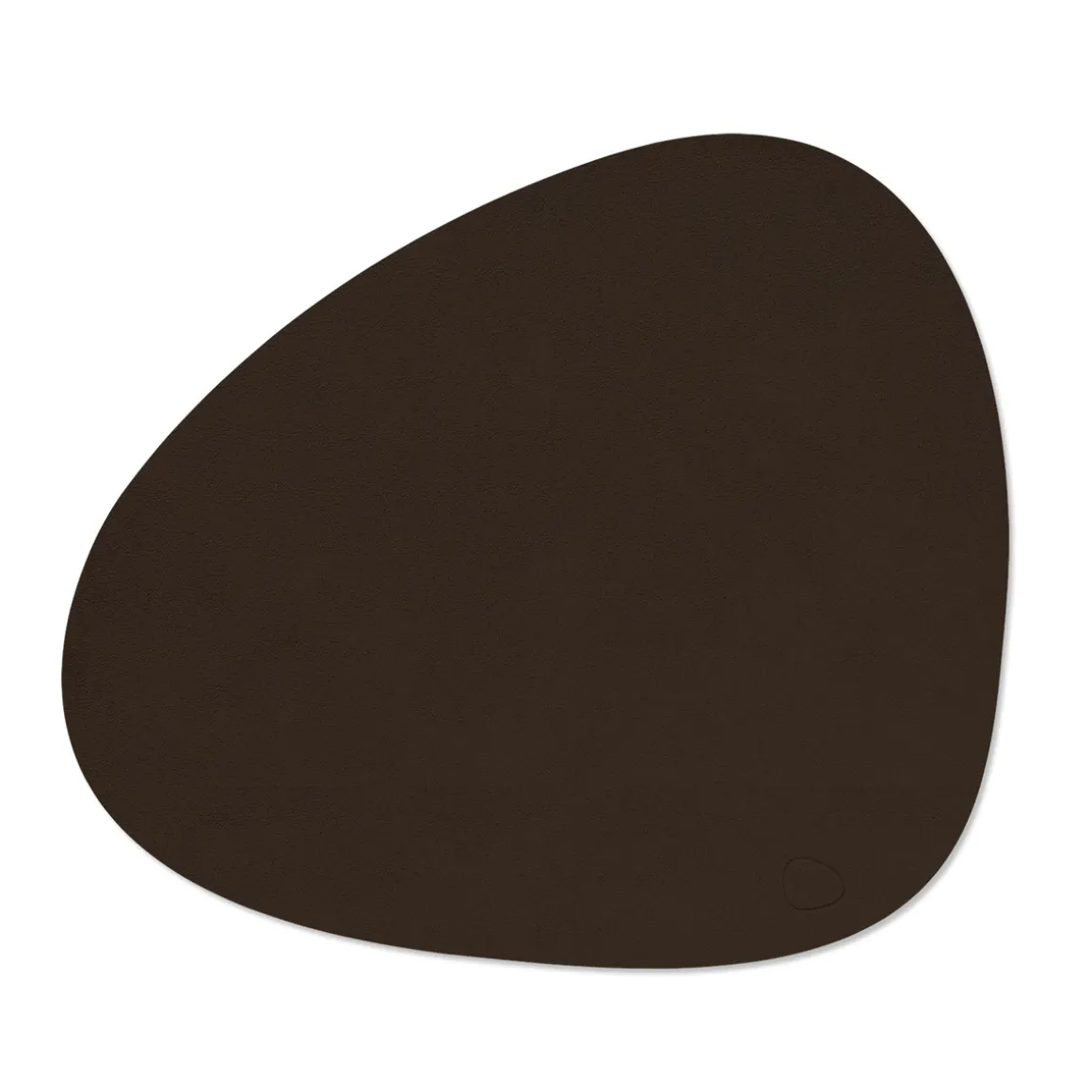 LIND DNA Tischset curve L Nupo Hazel 37x44 cm recyceltes Leder