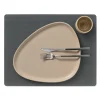 LIND DNA Tischset Square L Corduroy Anthracite  35x45 cm recyceltes Leder