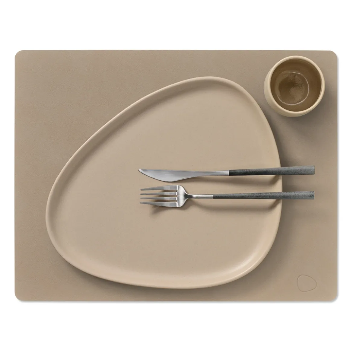 LIND DNA Tischset Square L Nupo Clay Brown 35x45 cm recyceltes Leder