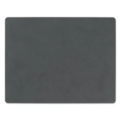 LIND DNA Tischset Square L Nupo Anthracite  35x45 cm recyceltes Leder