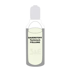 3 Liter Füllung Sauerstoff 2.5