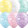 Luftballon: Mr and Mrs verschiedene Farben