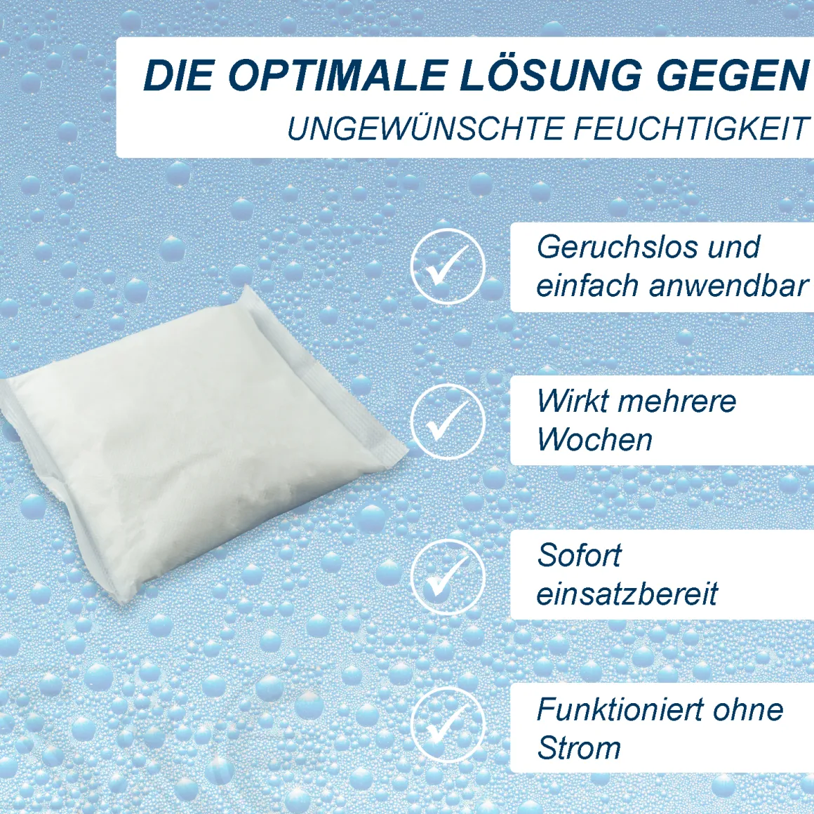 Luftentfeuchter Nachfüllpackung 9x 450g Granulat im Vliesbeutel & 3x 450g Tabs ohne Vlies