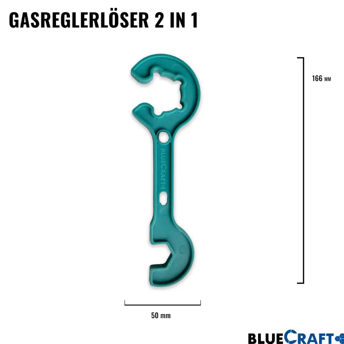 50 mbar Camping Gasregler Druckminderer mit 200 cm Gasschlauch + Gasflaschenschlüssel