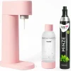 MySoda Sprudler Woody Rosa  mit CO2 Aromazylinder Minze & 1L Flasche