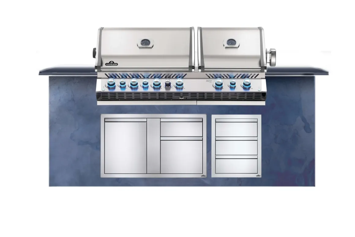 Napoleon Einbau-Grillaufsatz Prestige Pro 825 RBI mit Drehspieß