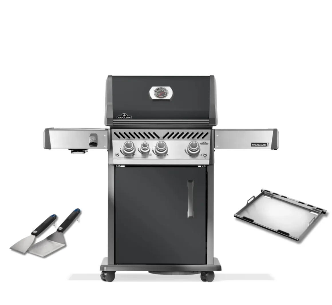 Napoleon Rogue Pro 425 Charcoal inkl. Fullsize Plancha und Tool-Set