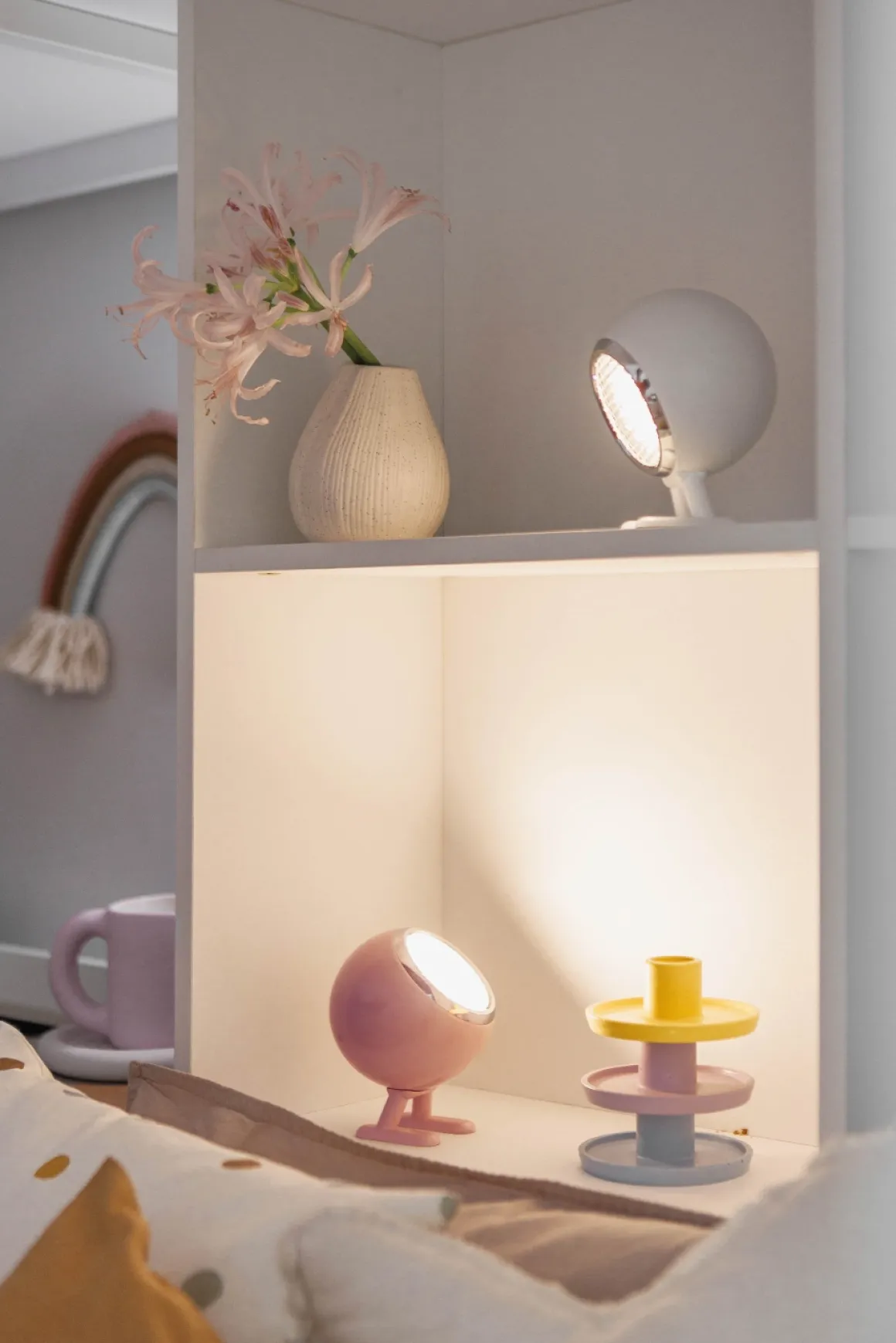 Norbitt Mr. Wattson wiederaufladbare LED Lampe - Pastell-Pink