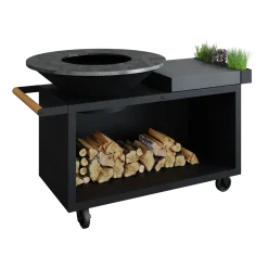 Ofyr Island Black 100 Pro Feuerstelle  Keramik Dunkelgrau